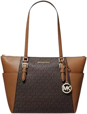 Michael Kors Mercer Medium Brown PVC MK LOGO Messenger Satchel Crossbody  Bag | eBay