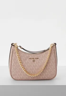 MICHAEL KORS JET SET LARGE ZIP CHAIN CROSSBODY BAG SHOULDER MK VANILLA  SIGNATURE | eBay