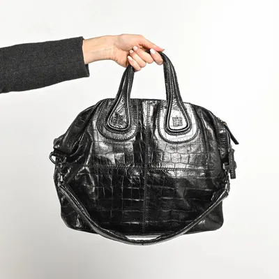 Женская кожаная сумка Givenchy черная 31/25/7 см - купить в Москве с  доставкой по РФ