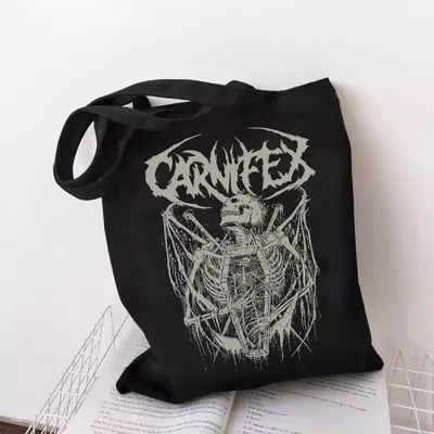 Женская сумка на плечо Horror Demon Canvas Bag Готическая эстетическая  большая сумка 90-х годов Винтажная сумка-шоппер Y2k Большая вместительная  сумка для покупок – лучшие товары в онлайн-магазине Джум Гик