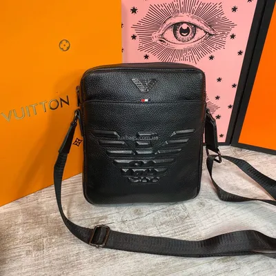 Emporio Armani ❤ женская сумка с логотипом черный цвет, размер TU, цена  1219.99 BYN
