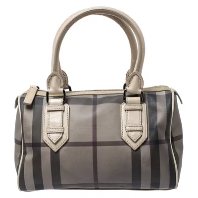 Burberry Grey/Beige Smoked Check PVC Small Chester Boston Bag Burberry | TLC