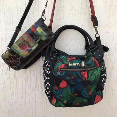 Desigual Authentic Women's Bag Shoulder Handbag Satchel Floral Canvas  Leather | eBay