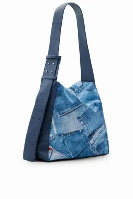 Large denim patchwork bag Women's I Desigual.com