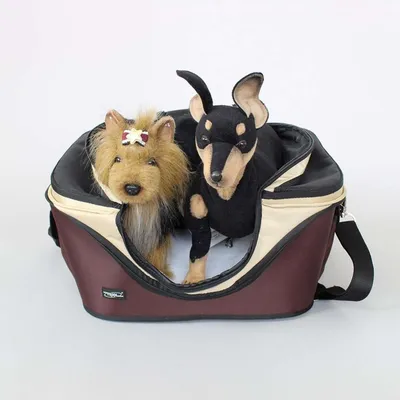 AnimAll жесткая сумка-переноска для собак и кошек (шоколадная) 43х25х29 см.