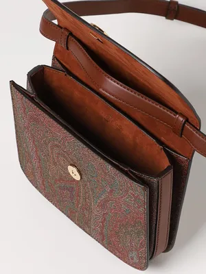 ETRO Milano Classic Paisley Prints Brown Leather Barrel Bag | eBay
