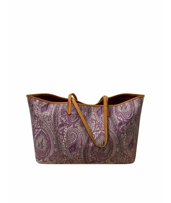 Etro Multicolor Floral Print Coated Canvas and Leather Boston Bag Etro | TLC