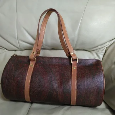 ETRO Leather-trimmed paisley-print coated-canvas shoulder bag | NET-A-PORTER