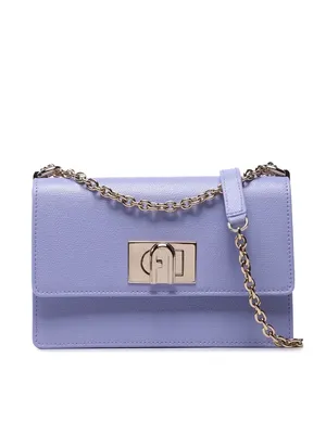 Woman crossbody bag Furla 1927 mini in lilac leather adjustable shoulder  strap | eBay