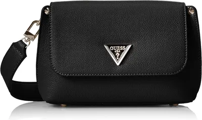 GUESS Meridian Flap Shoulder Bag, Black: Handbags: Amazon.com