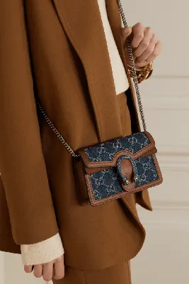 GUCCI Dionysus mini printed coated-canvas and suede shoulder bag |  NET-A-PORTER