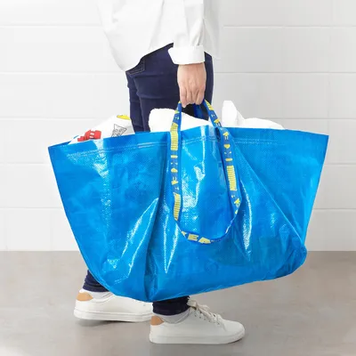 FRAKTA Shopping bag, large, blue, 19 gallon - IKEA