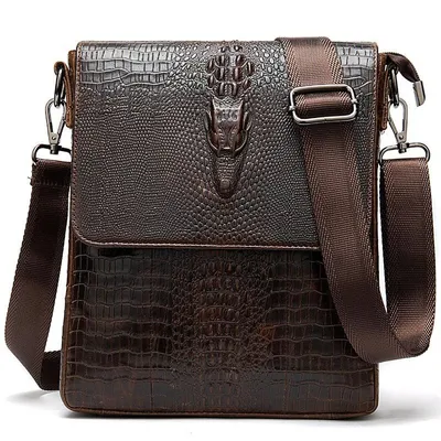 Мужская сумка через плечо из кожи под крокодила Vintage 20039 – купить в  Украине ➔ Empirebags