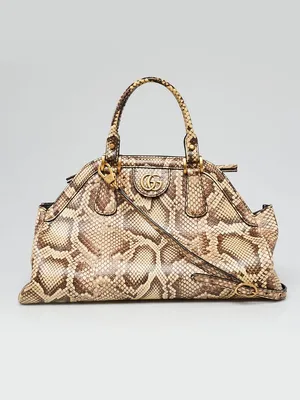 Chanel Flap Python Leather Crossbody Bag Ivory