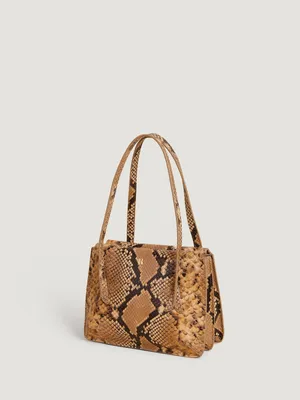 Natural python-like leather handbag | Rouje • Rouje Paris