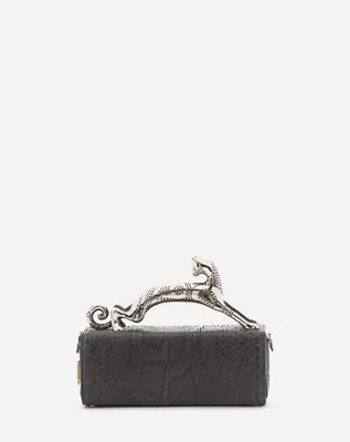 MEDIUM PENCIL CAT BAG IN PYTHON ANTHRACITE | Lanvin – LANVIN