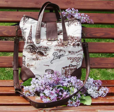Женская сумка из текстиля и натуральной кожи \"Марта\" вояж – купить в  интернет-магазине HobbyPortal.ru с доставкой