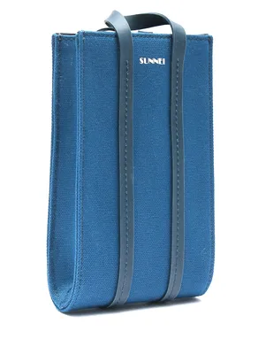 Сумка из текстиля с логотипом Sunnei синяя (649203) купить по цене 37 440  руб. в интернет-магазине ГУМ