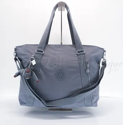 NWT Kipling TM5601 Skyler Large/ExtraLarge Shoulder Bag Tote Polyamide Hazy  Grey | eBay