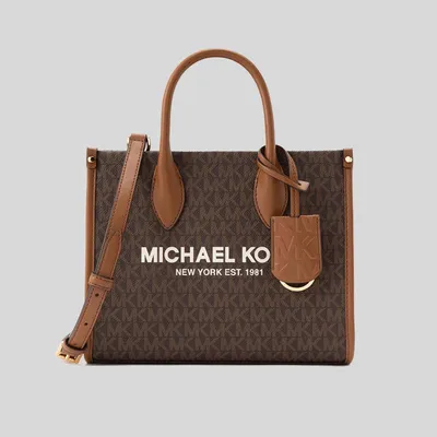 Michael Kors Jet Set Girls XS Carryall TZ Tote Anniversary Logo Bag Brown  Multi | eBay