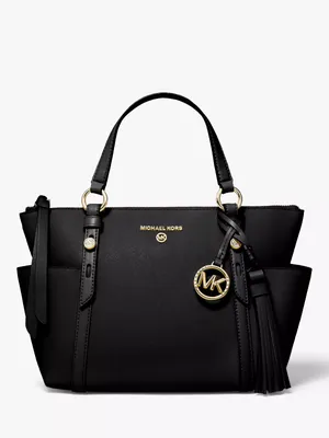 Michael Kors Mirella Large MK Logo Tote Crossbody Bag Vanilla Signature -  Walmart.com