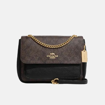 сумка COACH Georgie Shoulder Bag Black/Gold COGeorgie01S