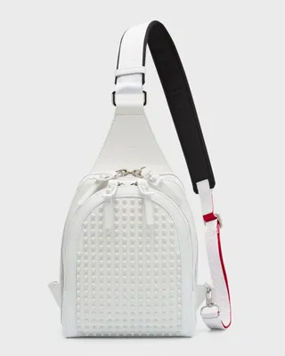 CHRISTIAN LOUBOUTIN Loubideal Studded Rubber-Trimmed Shell and Mesh Belt  Bag for Men | MR PORTER