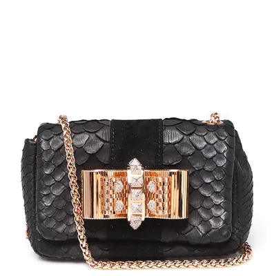 Christian Louboutin Elisa Small Calf Paris Shoulder Bag Black | eBay