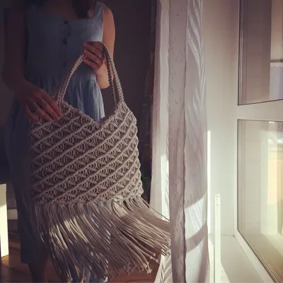 Сумка плетеная с бахромой – ДИЛ