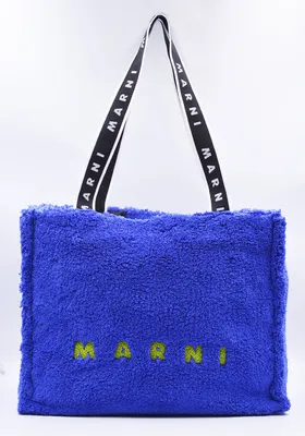 MARNI TERRY CLOTH SHOPPING TOTE BAG BLUE SS23 | 50%OFF SALE | DOSHABURI Shop