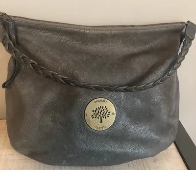 MULBERRY Vintage Gray Leather Bag COA needs TLC | eBay