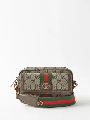 Beige Ophidia small GG-Supreme canvas shoulder bag | Gucci | MATCHES UK