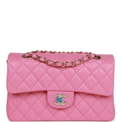 Chanel Dark Pink Caviar Medium Double Flap Bag Light Gold Hardware –  Madison Avenue Couture