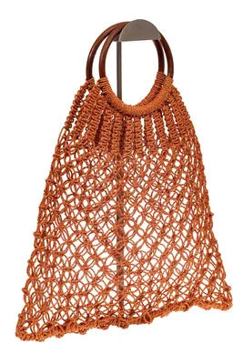 Вязанная сумка с деревянными ручками / Knitted bag with wooden handles -  YouTube