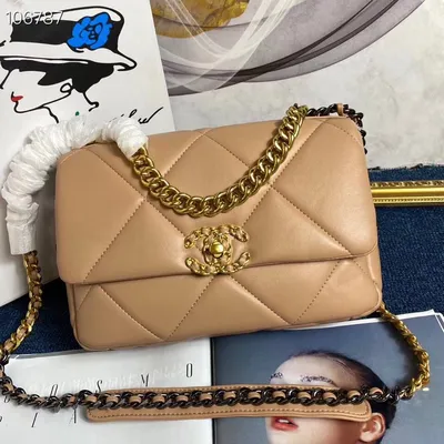 Женская сумка Chanel 26x16x8 серая A52838 - купить в Москве с доставкой по  РФ