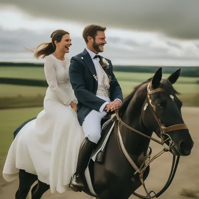 Пары свадьбы на лошадях стоковое фото. изображение насчитывающей лошади -  44748262