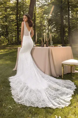 Свадебное платье-русалка со съемным шлейфом 26020 Piona купить в СПб