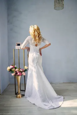 Силуэтное свадебное платье со съемной юбкой свадебное ателье в Спб