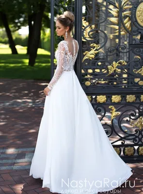 Атласное свадебное платье с кружевом ZIT004