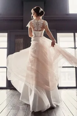 Lace Wedding Dresses Long Sleeve V-neck Bridal Gowns Satin Backless White  New | eBay