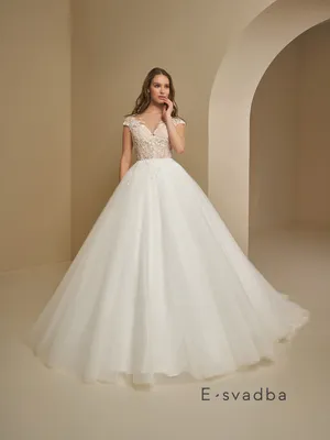 Винтажное блестящее кружевное свадебное платье с длинными рукавами и  пайетками - Lunss