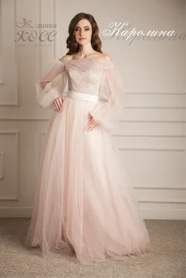 Пышное свадебное платье с кружевом, бисер, изящный шлейф, роскошный стиль,  короткие рукава - салон свадебной моды E-svadba