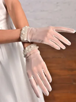 Короткие кружевные свадебные перчатки PEORCHID White, элегантные кружевные  перчатки, свадебные перчатки для невесты из тюля, аксессуары для женщин |  AliExpress