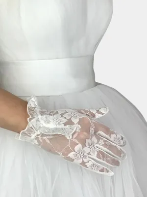 Свадебные перчатки с красивыми цветами №785098 - купить в Украине на  Crafta.ua