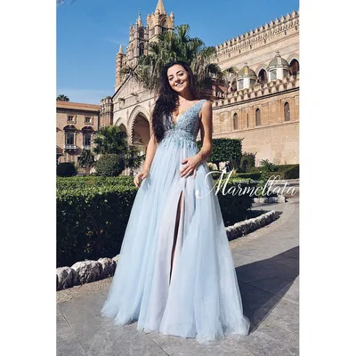 Платье голубое Marmellata B021