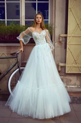 Голубое свадебное платье, как выбрать правильно