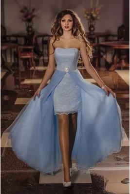 Пышное нежно-голубое свадебное платье Lorange Dora | Купить свадебное платье  в салоне Валенсия (Москва)