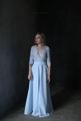 Романтичное свадебное и вечернее платье нежно голубого цвета | Anna  Skoblikova - Свадебные платья - Вечерние Платья