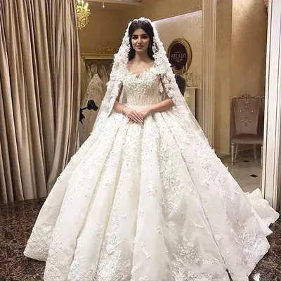 Дубай Арабский Принцесса Бальное Платье Свадебные Платья 2021 Элегантная  Кружевная Аппликация Блестящие Свадебные Платья От 7 102 руб. | DHgate