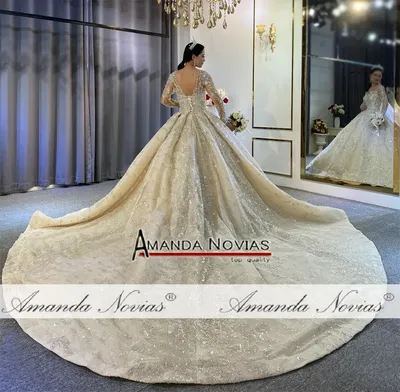 Свадебное платье в Дубае, роскошное свадебное платье нового дизайна от  amanda novias | AliExpress